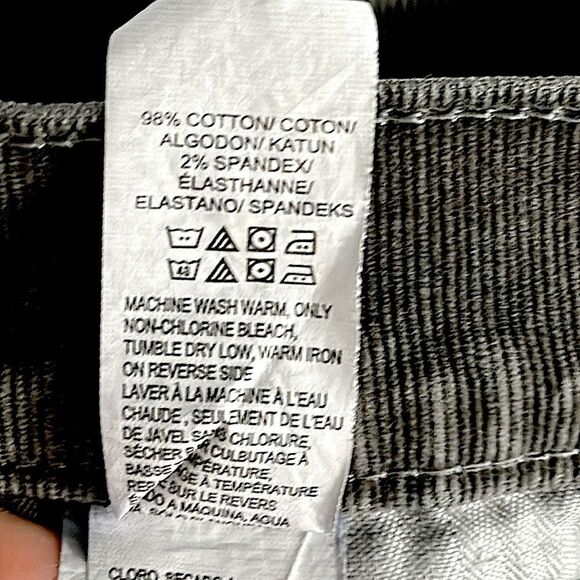 Lucky Brand Pants Size 8 Corduroy Gray Sofia Skinny Stretch 8/29 - Picture 9 of 11